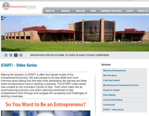Northeast Indiana Innovation Center's START! video series web page